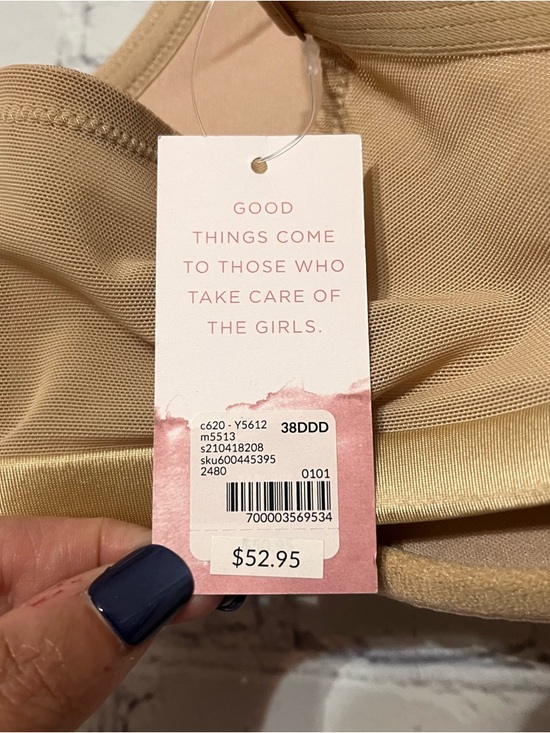 Cacique Max Boost Plunge Everyday Push Up Underwire Bra Tan Natural Nude 38 DDD - Picture 8 of 10